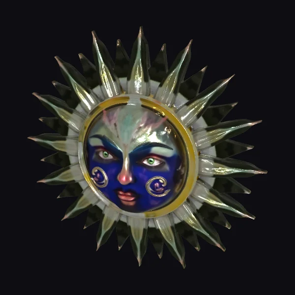 Glowing Sun Face Mask