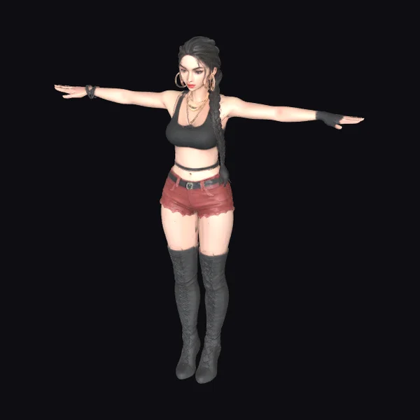 Young Woman in Outfit