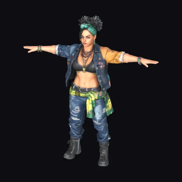 Young Woman in Casual Wear