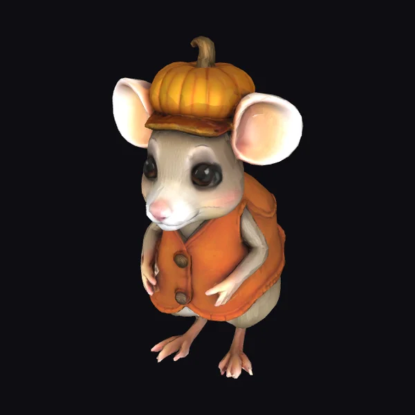 Cute Stylized Mouse Character