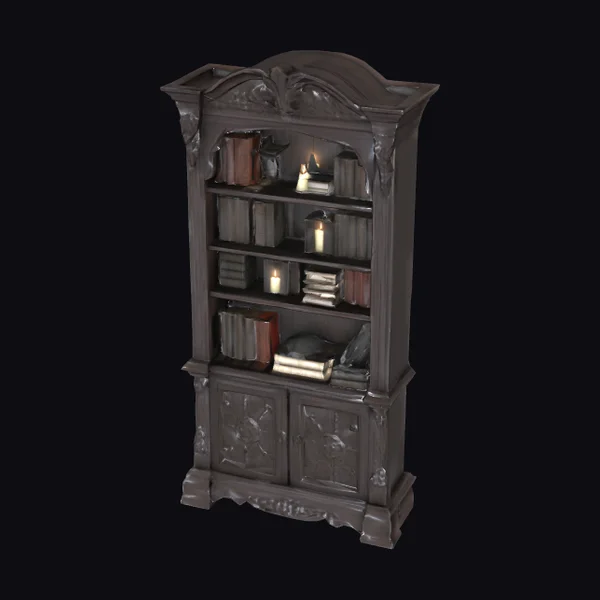 Gothic Victorian Bookcase