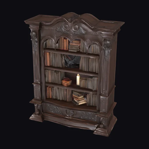 Gothic Victorian Bookcase