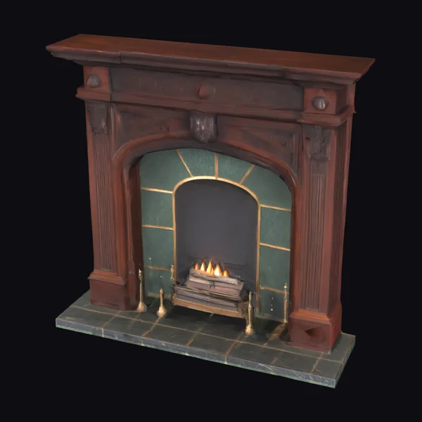 Victorian Library Fireplace