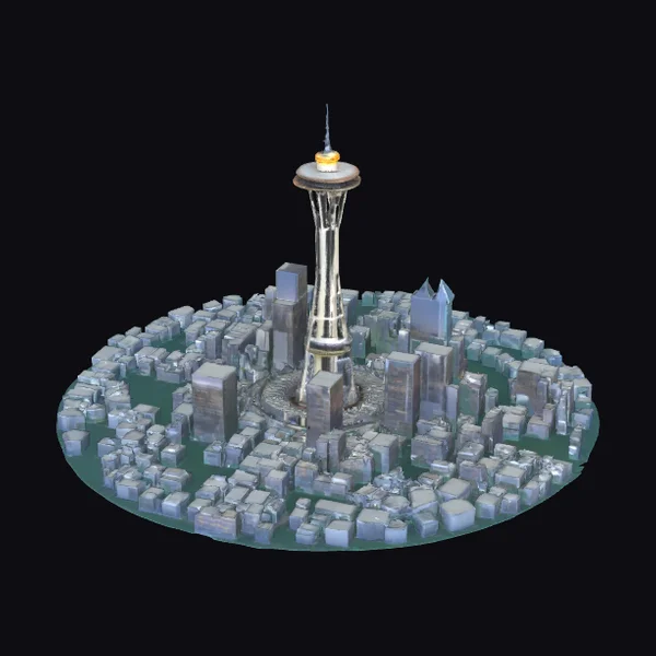 City with Tower Landmark