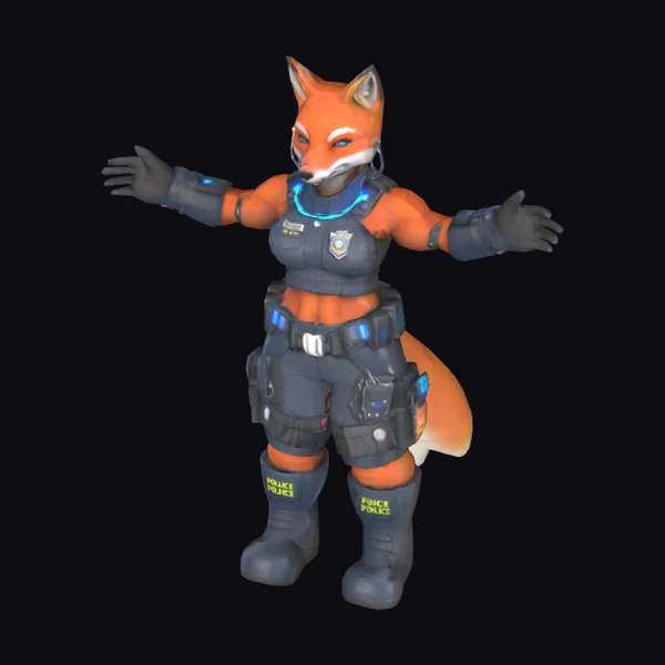 Anthropomorphic Red Fox Police