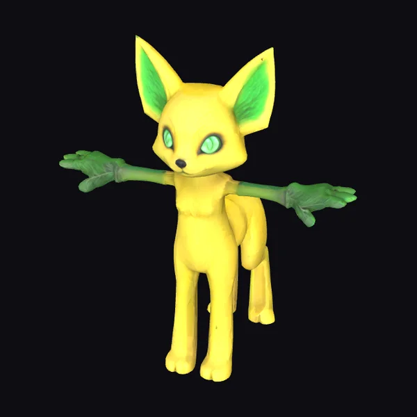 Yellow Fennec Fox Creature