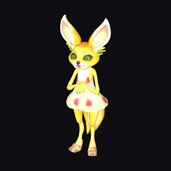 Yellow Fennec Vixen Character