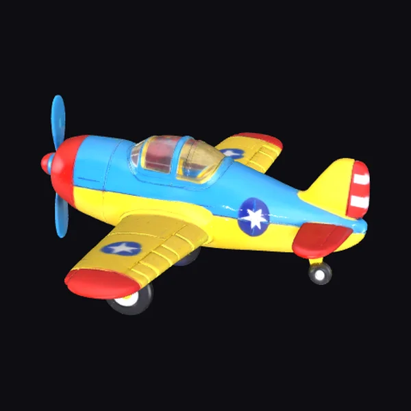 Vibrant Toy Airplane Model