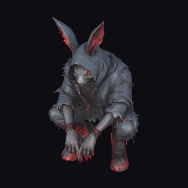 Tattered Dark Hare