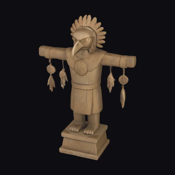 Ancient Avian Guardian Statue