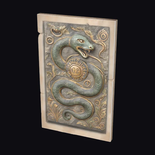 Serpent Sculpture Plaque