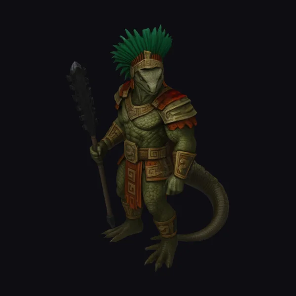 Saurian Warrior with Spear