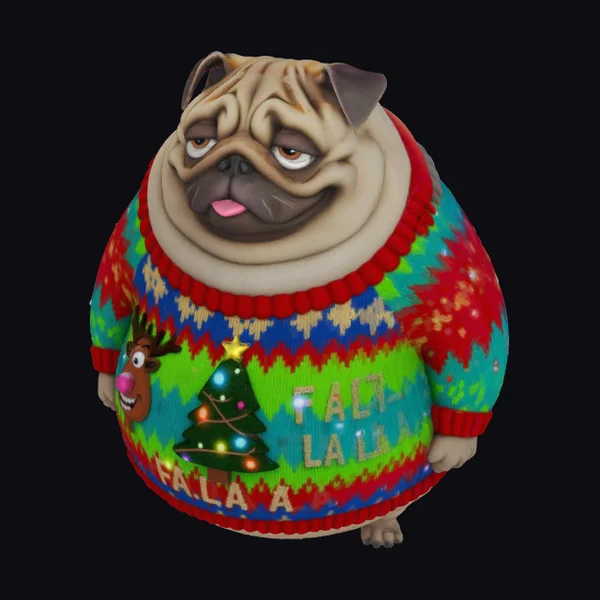 Fat Xmas Pug