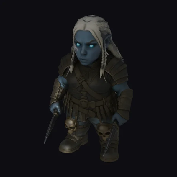 Dark Elf Warrior Figurine