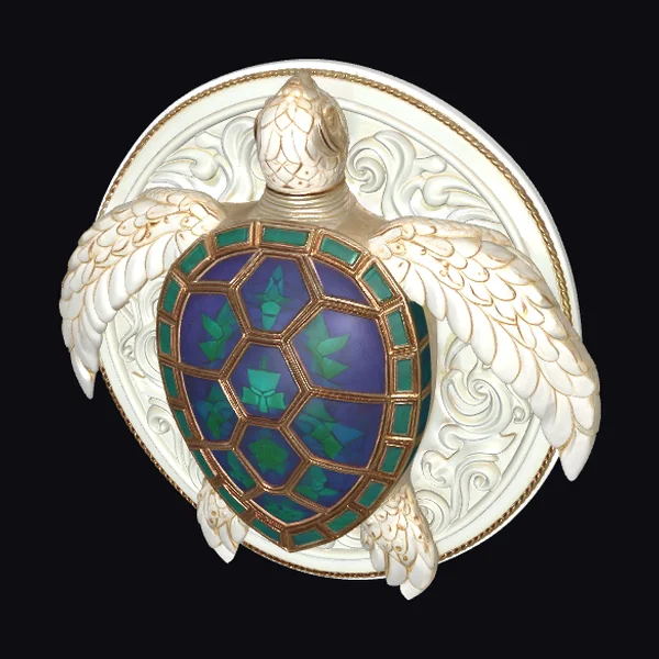 Winged Turtle Brooch