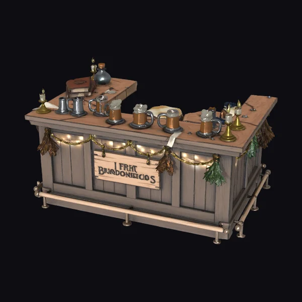 Rustic Fantasy Bar Counter