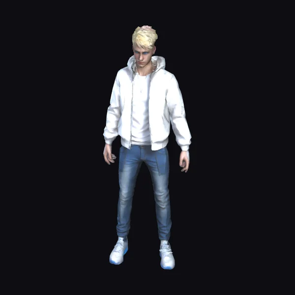 Young Man Cyberpunk Attire