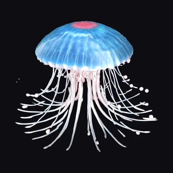 Glowing Blue Jellyfish