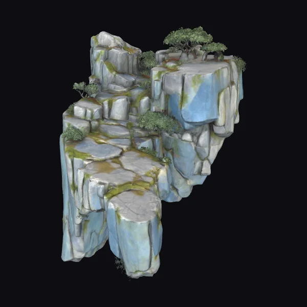 Floating Rocky Cliffside
