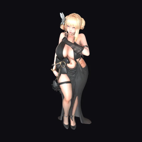 Blonde Woman in Black