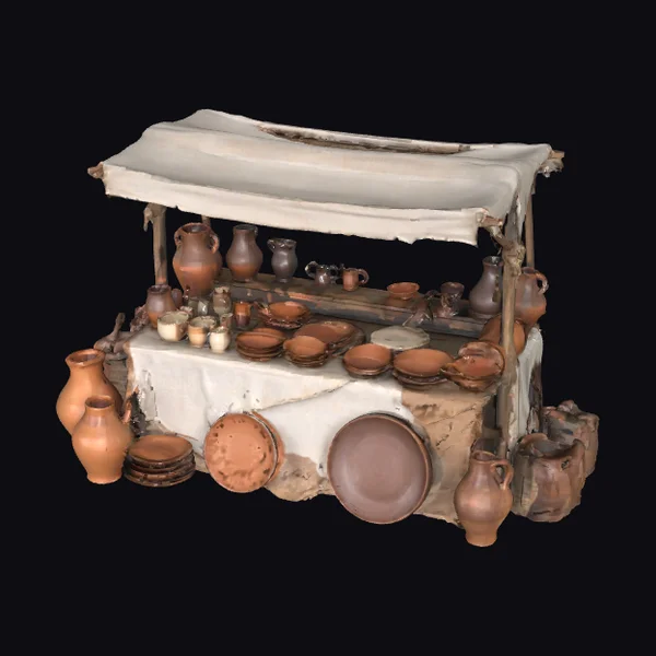 Ancient Pottery Market Stall