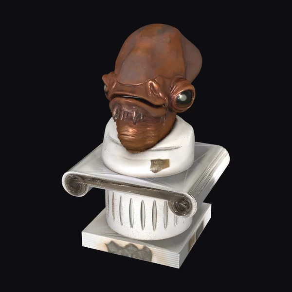 Alien Head Bust Sculpture