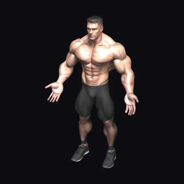 Muscular African Male Athlete