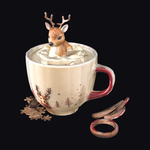 Whipped Cream Deer Mug