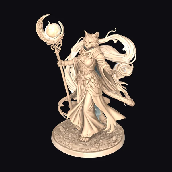 Moonlit Feline Sorceress