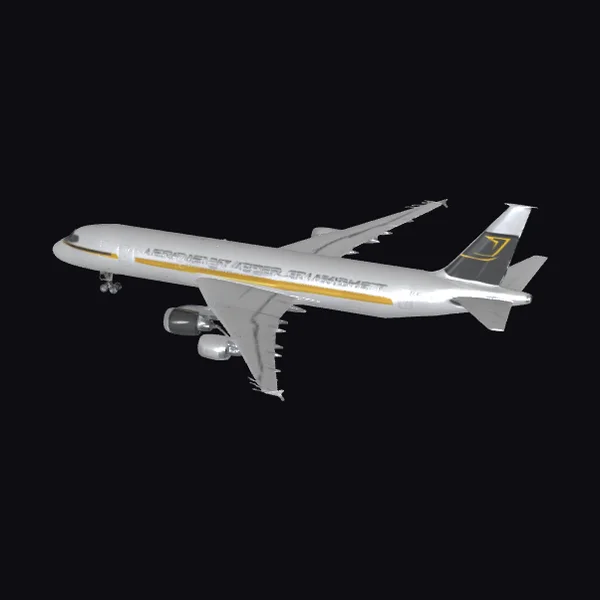 Airplane with Yellow Stripe