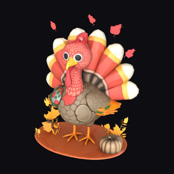 Cute Pixel Turkey