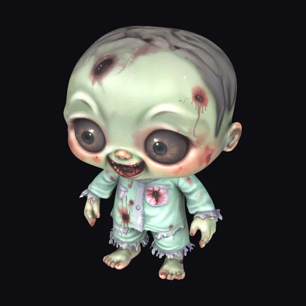 Cute Cartoon Zombie Baby