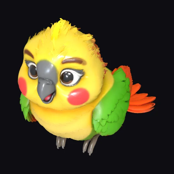 Cute Cartoon Parrot