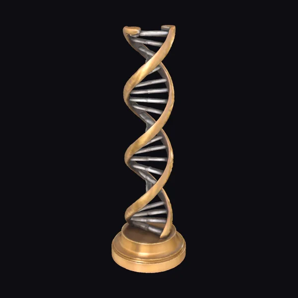 Bronze DNA Helix Statue