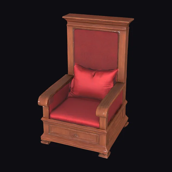 Ancient Red Upholstered Chair