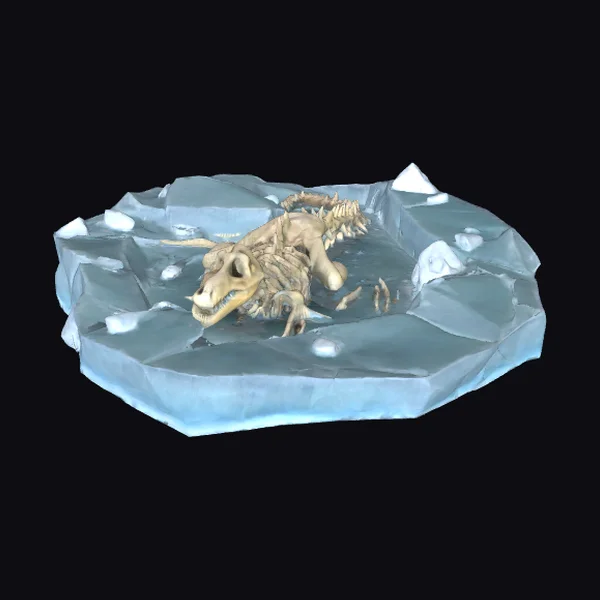 Frozen Dinosaur Fossil