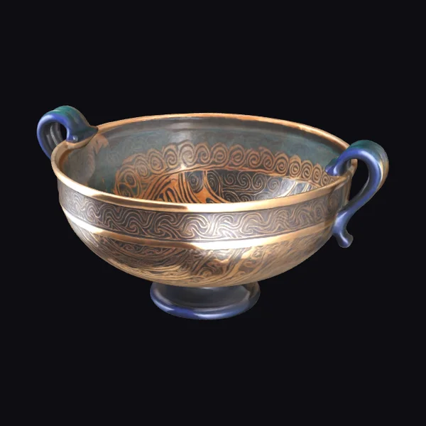 Ancient Greek Kylix Bowl