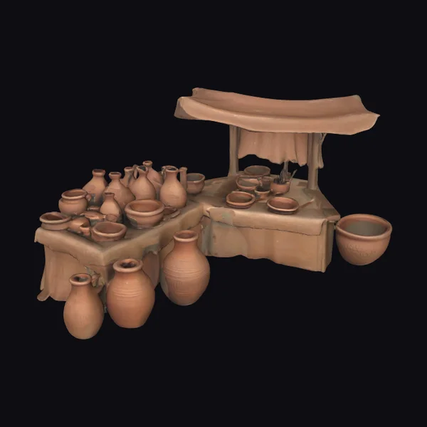 Clay Pottery Market Stall