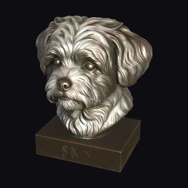 Dog Head Bust