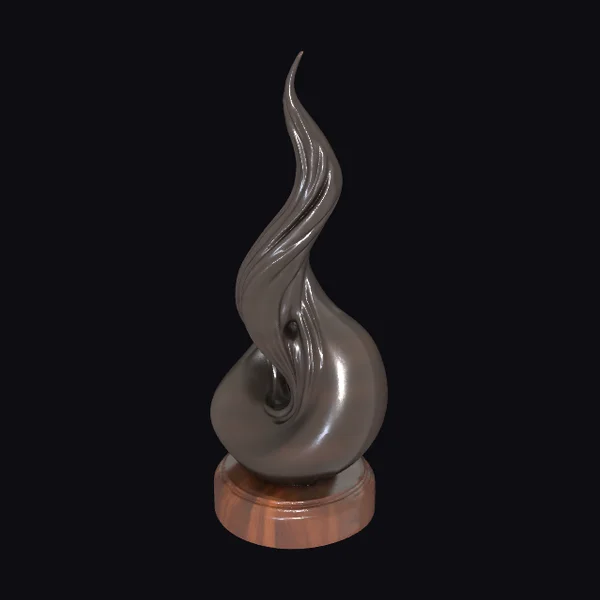 Abstract Dark Spire Sculpture