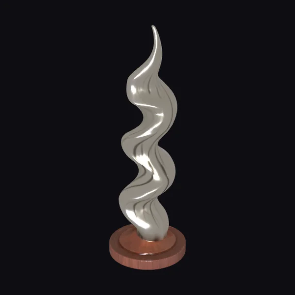 Abstract Metal Spire Sculpture