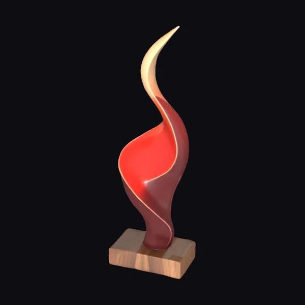 Abstract Red Sculpture