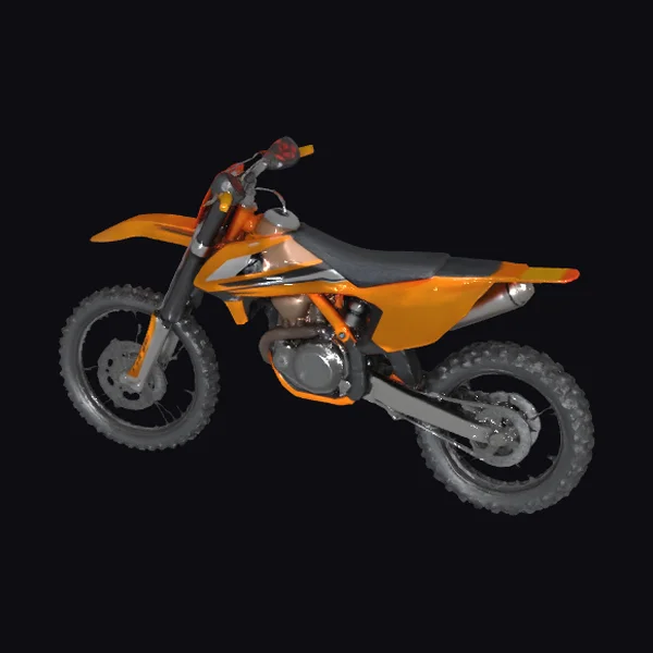 Orange Dirt Motorcycle