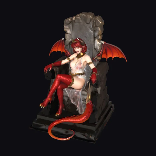 Dragon Queen on Throne