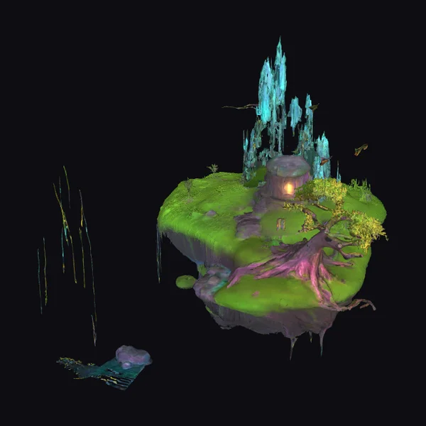 Floating Green Island Oasis