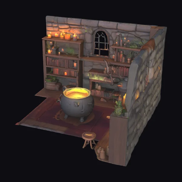 Cozy Witch's Room Diorama