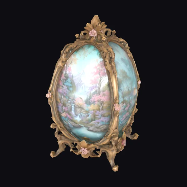 Ornate Fantasy Diorama Oval Frame