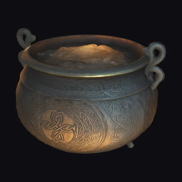 Ancient Celtic Glowing Cauldron