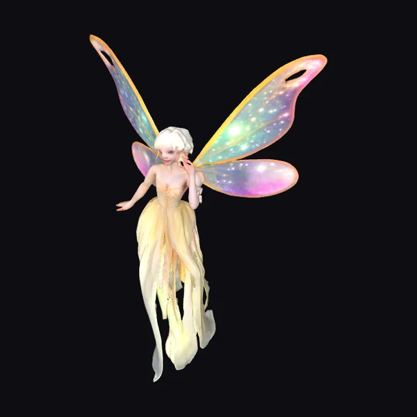 Albino Fairy in Flight
