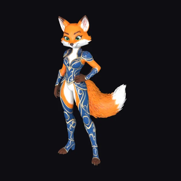 Anthropomorphic Fox Warrior